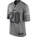 Men's Detroit Lions Barry Sanders Gray Retired Gridiron Gray II Limited Jersey