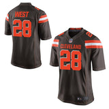 Men's Cleveland Browns Terrance West Brown Game Jersey