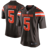 Men's Cleveland Browns Tyrod Taylor Brown Game Jersey