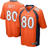 Men's Denver Broncos Jake Butt Orange Game Jersey