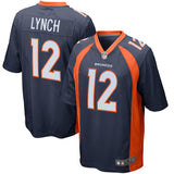 Men's Denver Broncos Paxton Lynch Navy Game Jersey