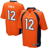 Men's Denver Broncos Paxton Lynch  Orange Game Jersey