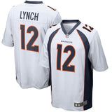 Men's Denver Broncos Paxton Lynch White Game Jersey