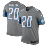 Men's Detroit Lions Barry Sanders Steel 2017 Color Rush Legend Jersey