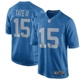 Men's Detroit Lions Golden Tate Blue Throwback Game Jersey
