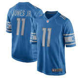 Men's Detroit Lions Marvin Jones Jr Blue 2017 Game Jersey