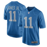 Men's Detroit Lions Marvin Jones Jr Blue Throwback Game Jersey