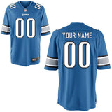 Men's Detroit Lions  Blue Custom Team Color Game Jersey