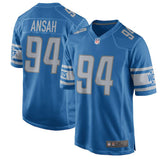 Men's Detroit Lions Ziggy Ansah Blue 2017 Game Jersey