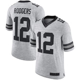 Men's Green Bay Packers Aaron Rodgers Gray Gridiron Gray II Limited Jersey