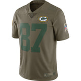 Men's Green Bay Packers Jordy Nelson Olive Salute To Service Limited Jersey
