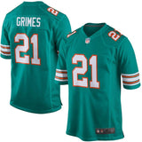 Men's Miami Dolphins Brent Grimes  Aqua Alternate Game Jersey