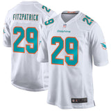 Men's Miami Dolphins Minkah Fitzpatrick White 2018 NFL Draft Pick Game Jersey