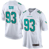 Men's Miami Dolphins Ndamukong Suh White Game Jersey