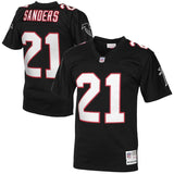 Mens Atlanta Falcons Deion Sanders Mitchell & Ness Black 1992 Retired Player Vintage Jersey