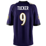 Mens Baltimore Ravens Justin Tucker Purple Game Jersey
