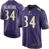 Mens Baltimore Ravens Lorenzo Taliaferro Purple Game Jersey