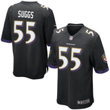 Mens Baltimore Ravens Terrell Suggs Black Game Jersey