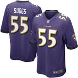 Mens Baltimore Ravens Terrell Suggs Purple Game Jersey
