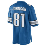 Men's Detroit Lions Calvin Johnson Light Blue Team Color Limited Jersey