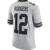 Men's Green Bay Packers Aaron Rodgers Gray Gridiron Gray II Limited Jersey