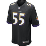 Mens Baltimore Ravens Terrell Suggs Black Game Jersey