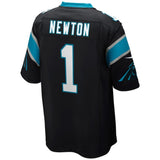 Mens Carolina Panthers Cam Newton Black Game Jersey