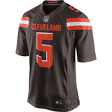 Men's Cleveland Browns Tyrod Taylor Brown Game Jersey