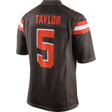 Men's Cleveland Browns Tyrod Taylor Brown Game Jersey