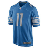 Men's Detroit Lions Marvin Jones Jr Blue 2017 Game Jersey