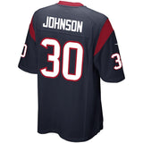Men's Houston Texans Kevin Johnson Nike Navy Game Jersey