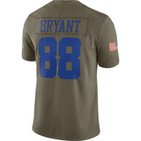 Men's Dallas Cowboys Dez Bryant Olive Salute To Service Limited Jersey