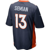 Men's Denver Broncos Trevor Siemian Navy Game Jersey