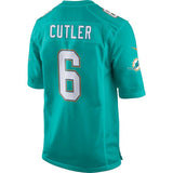 Men's Miami Dolphins Jay Cutler Aqua Game Jersey