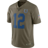 Men's Indianapolis Colts Andrew Luck Olive Salute To Service Limited Jersey