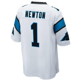 Mens Carolina Panthers Cam Newton White White Game Jersey
