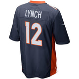 Men's Denver Broncos Paxton Lynch Navy Game Jersey