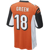 Mens Cincinnati Bengals AJ Green Orange Alternate Game Jersey