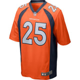 Men's Denver Broncos Chris Harris Jr Orange Game Jersey