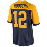 Men's Green Bay Packers Aaron Rodgers Navy Blue Limited Alternate Jersey