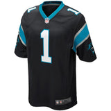 Mens Carolina Panthers Cam Newton Black Game Jersey