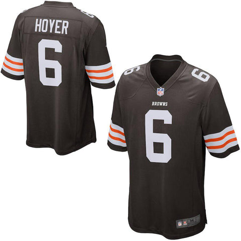 Cleveland Browns Historic Logo Brian Hoyer Brown Game Football Jersey