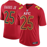Men's AFC Chris Harris Jr  Red 2017 Pro Bowl Game Jersey