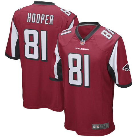 Men's Atlanta Falcons Austin Hooper Red NFL Draft Game Jersey
