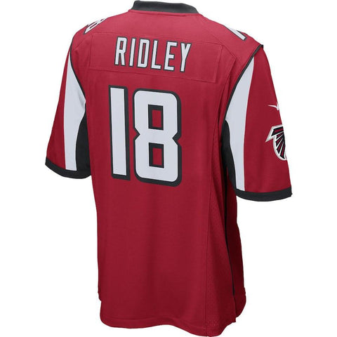 Men's Atlanta Falcons Calvin Ridley Red 2018 NFL Draft First Round Pick Game Jersey