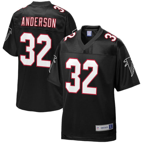 Men's Atlanta Falcons Jamal Anderson Mitchell & Ness Black 1998 Retired Player Jersey