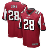 Men's Atlanta Falcons Warrick Dunn Red Retired Player Game Jersey