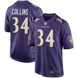 Men's Baltimore Ravens Alex Collins Purple Game Jersey