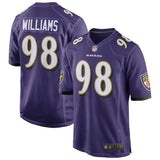 Men's Baltimore Ravens Brandon Williams Purple Game Jersey