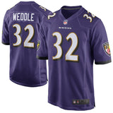 Men's Baltimore Ravens Eric Weddle Purple Game Jersey